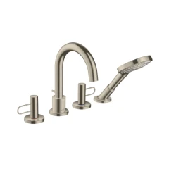 Смеситель AXOR Uno на край ванны на 4 отверстия с рукояткой петлей арт. 38445820