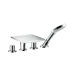 Смеситель для ванны AXOR Massaud на 4 отверстия монтаж на плитку 1/2, хром арт. 18453000