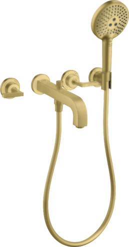 Купить купить смеситель для ванны axor citterio на 3 отверстия с рычаговыми рукоятками, матовая латунь арт. 39448950