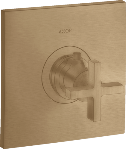 Купить купить термостат axor citterio highflow с крестообразной рукояткой, матовая бронза арт. 39716140