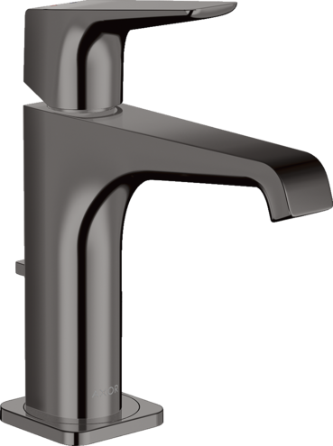 Купить купить смеситель для раковины axor citterio e 130, с рычаговой рукояткой, со сливным гарнитуром, полированный черный, хром арт. 36110330