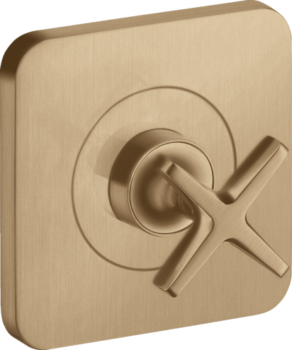 Купить купить запорный вентиль axor citterio e 120/120, скрытого монтажа, матовая бронза арт. 36771140