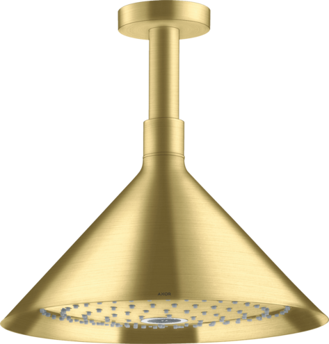 Купить купить верхний душ axor showers/front 240 2jet, с потолочным подсоединением, матовая латунь арт. 26022950