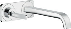 Смеситель для раковины настенный AXOR Citterio E с изливом 221 мм, с панелью, хром арт. 36114000