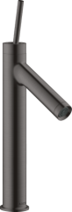 Смеситель для раковины Axor Starck 170, однорычажный, с тонкой рукояткой, с не запираемым сливным набором, шлифованный черный, хром арт. 10123340