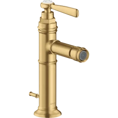 Смеситель для биде Axor Montreux, однорычажный, со сливным гарнитуром, шлифованное золото арт. 16526250