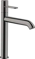 Смеситель для раковины AXOR Uno 190, с рукояткой-петлей, с незапираемым сливным набором, полированный черный, хром арт. 38032330