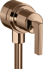 Шланговое удлинение AXOR Citterio с клапаном обратного тока, с запорным вентилем, с рычаговой рукояткой, полированное красное золото арт. 39882300
