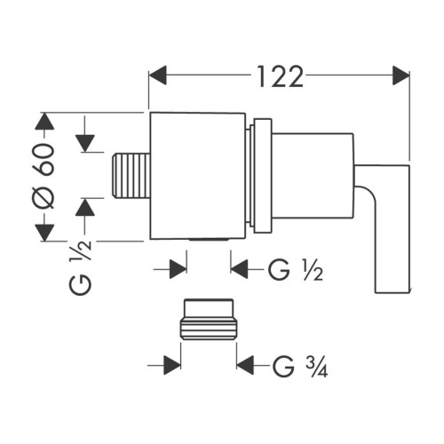 Купить купить шланговое удлинение axor citterio с клапаном обратного тока, с запорным вентилем, с рычаговой рукояткой, полированное красное золото арт. 39882300