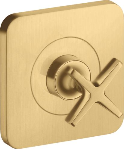 Купить купить запорный вентиль axor citterio e 120/120, скрытого монтажа, матовое золото арт. 36771250