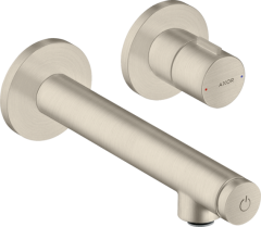 Смеситель для раковины AXOR Uno Select настенный, шлифованный никель арт. 45112820