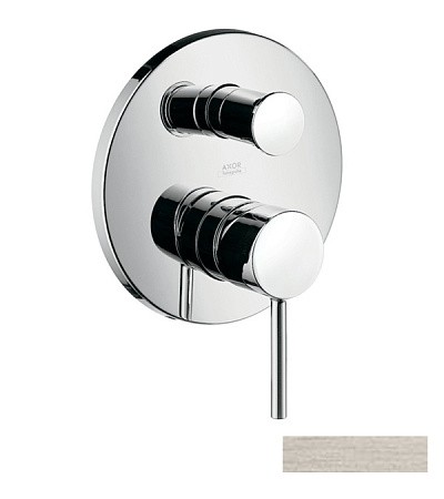 Купить купить смеситель для ванны axor starck, однорычажный, скрытого монтажа, с круглой рычаговой рукояткой, сталь арт. 10416800