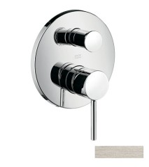 Смеситель для ванны Axor Starck, однорычажный, скрытого монтажа, с круглой рычаговой рукояткой, сталь арт. 10416800