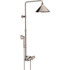 Душевая система Axor Showerpipe Front SHP, с термостатом и верхним душем, 240, 2 jet, полированный никель арт. 26020830