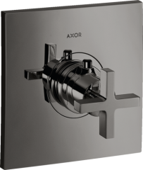 Термостат AXOR Citterio Highflow с крестообразной рукояткой, полированный черный, хром арт. 39716330