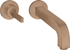 Смеситель для раковины AXOR Citterio с тонкой рукояткой, с изливом 220 мм, матовое красное золото арт. 39116310