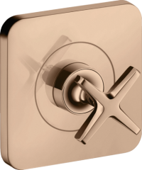 Запорный вентиль AXOR Citterio E 120/120, скрытого монтажа, полированное красное золото арт. 36771300
