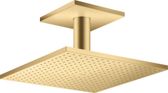 Верхний душ AXOR ShowerSolutions 300/300 1jet, с потолочным подсоединением, матовое золото арт. 35316250