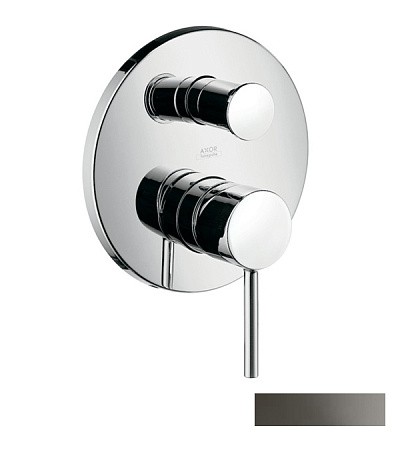 Купить купить смеситель для ванны axor starck, однорычажный, скрытого монтажа, с круглой рычаговой рукояткой, полированный черный, хром арт. 10416330