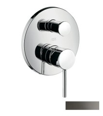 Смеситель для ванны Axor Starck, однорычажный, скрытого монтажа, с круглой рычаговой рукояткой, полированный черный, хром арт. 10416330