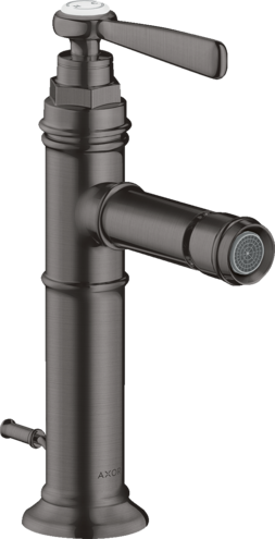 Купить купить смеситель для биде axor montreux, однорычажный, со сливным гарнитуром, шлифованный черный, хром арт. 16526340