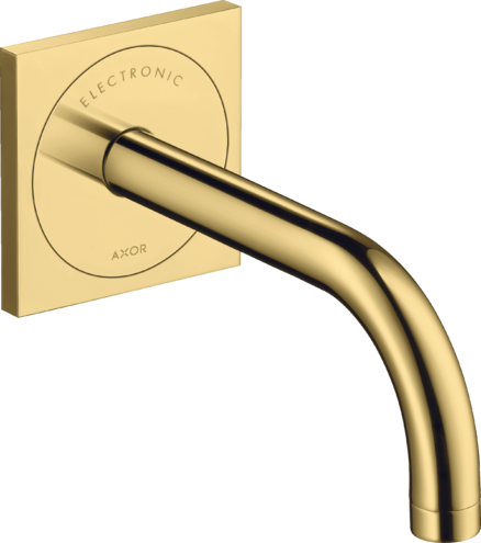 Купить купить электронный смеситель axor uno для раковины настенный, с изливом 165 мм, полированное золото арт. 38119990