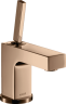 Купить купить смеситель для раковины axor citterio 80, с тонкой рукояткой, со сливным гарнитуром, для гостевой раковины, полированное красное золото арт. 39015300