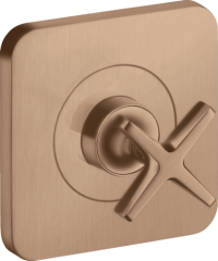 Запорный вентиль AXOR Citterio E 120/120, скрытого монтажа, матовое красное золото арт. 36771310