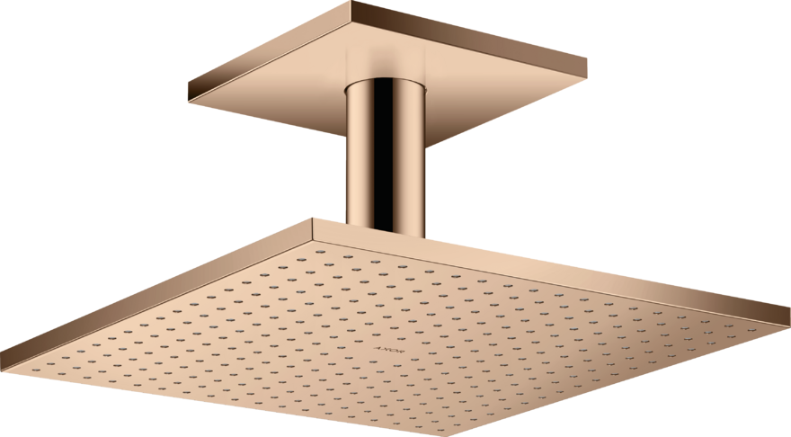 Купить купить верхний душ axor showersolutions 300/300 1jet, с потолочным подсоединением, полированное красное золото арт. 35316300