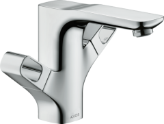 Смеситель AXOR Urquiola для раковины с высотой излива 120 мм с двумя рукоятками со сливным гарнитуром, хром арт. 11024000