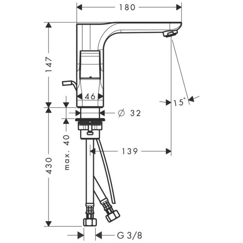 Купить купить смеситель axor urquiola для раковины с высотой излива 120 мм с двумя рукоятками со сливным гарнитуром, хром арт. 11024000