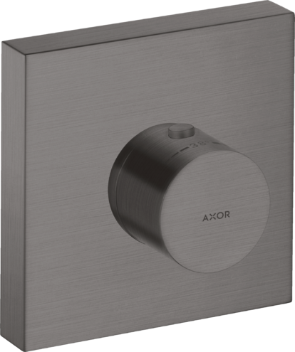 Купить купить термостат axor showersolutions 120/120, скрытого монтажа, квадратный, шлифованный черный, хром арт. 10755340