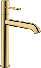 Смеситель для раковины AXOR Uno 190, с рукояткой-петлей, с незапираемым сливным набором, полированное золото арт. 38032990