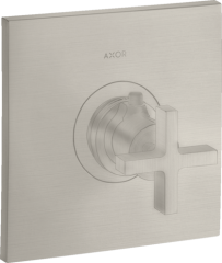 Термостат AXOR Citterio Highflow с крестообразной рукояткой, сталь арт. 39716800