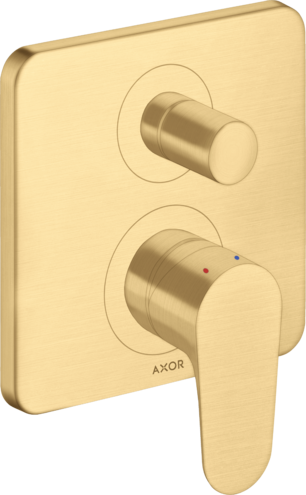 Купить купить смеситель для ванны axor citterio m со встроенной защитной комбинацией en1717, матовое золото арт. 34427250