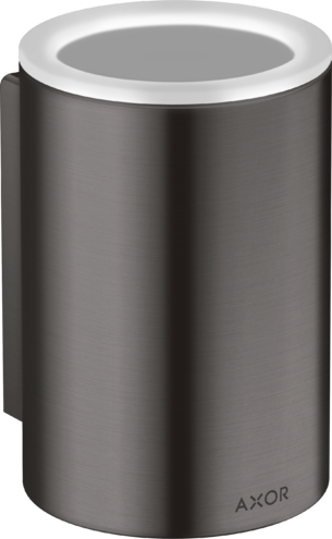 Купить купить стаканчик для зубных щеток axor universal circular настенный, матовый черный, хром арт. 42804340