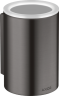 Купить купить стаканчик для зубных щеток axor universal circular настенный, матовый черный, хром арт. 42804340