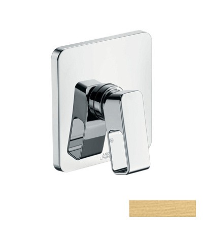 Купить купить смеситель для душа axor urquiola, однорычажный, скрытого монтажа, шлифованное золото арт. 11625250