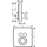 Купить купить термостат axor showersolutions для 2 потребителей, скрытого монтажа, softsquare, хром арт. 36707000