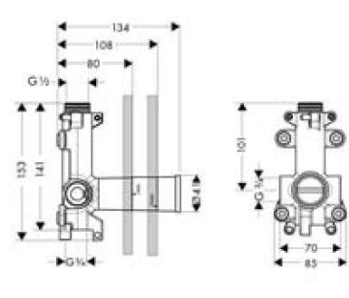 Купить купить запорный вентиль axor urquiola скрытая часть 1/2 арт. 10971180