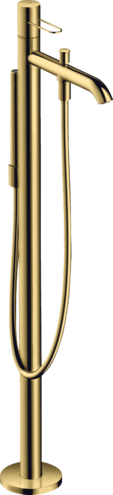 Купить купить смеситель для ванны axor uno напольный с рукояткой петлей, полированное золото арт. 38442990