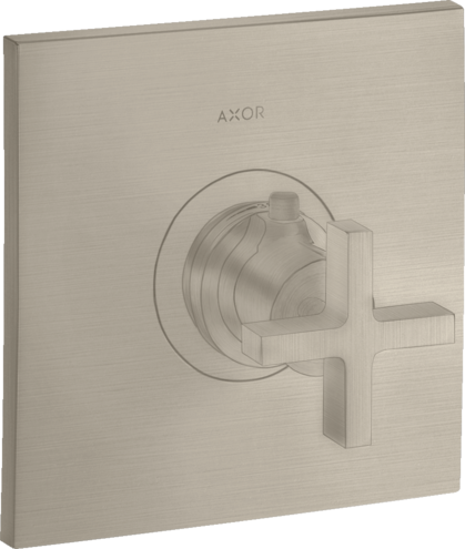 Купить купить термостат axor citterio highflow с крестообразной рукояткой, матовый никель арт. 39716820