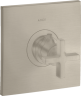 Купить купить термостат axor citterio highflow с крестообразной рукояткой, матовый никель арт. 39716820