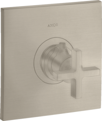 Термостат AXOR Citterio Highflow с крестообразной рукояткой, матовый никель арт. 39716820