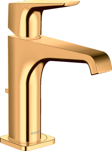Купить купить смеситель для раковины axor citterio e 130, с рычаговой рукояткой, со сливным гарнитуром, полированное золото арт. 36110990
