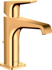 Смеситель для раковины AXOR Citterio E 130, с рычаговой рукояткой, со сливным гарнитуром, полированное золото арт. 36110990