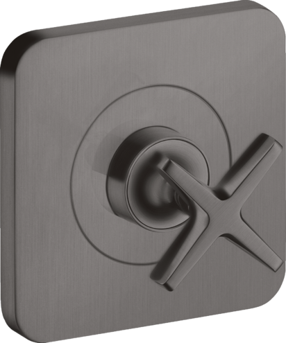 Купить купить запорный вентиль axor citterio e 120/120, скрытого монтажа, матовый черный, хром арт. 36771340