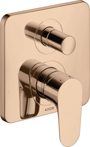 Купить купить смеситель для ванны axor citterio m со встроенной защитной комбинацией en1717, полированное красное золото арт. 34427300