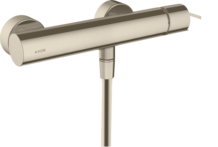 Купить купить смеситель для душа axor uno с рукояткой zero внешнего монтажа, шлифованный никель арт. 45600820