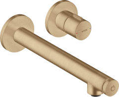 Смеситель AXOR Uno для раковины настенный 221 мм, шлифованная бронза арт. 45113140